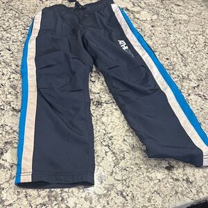 GAP Kids Black Joggers with Blue and White Stripes
